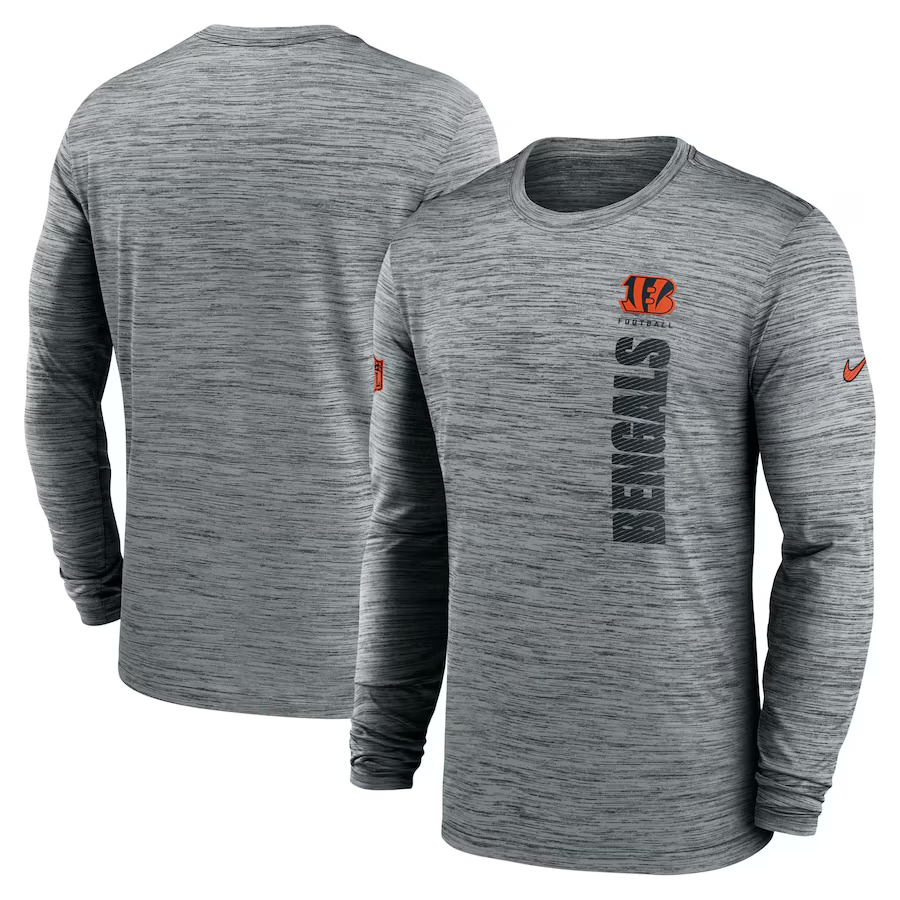 Men Cincinnati Bengals grey style #2 2024 Nike NFL long sleeve t shirts